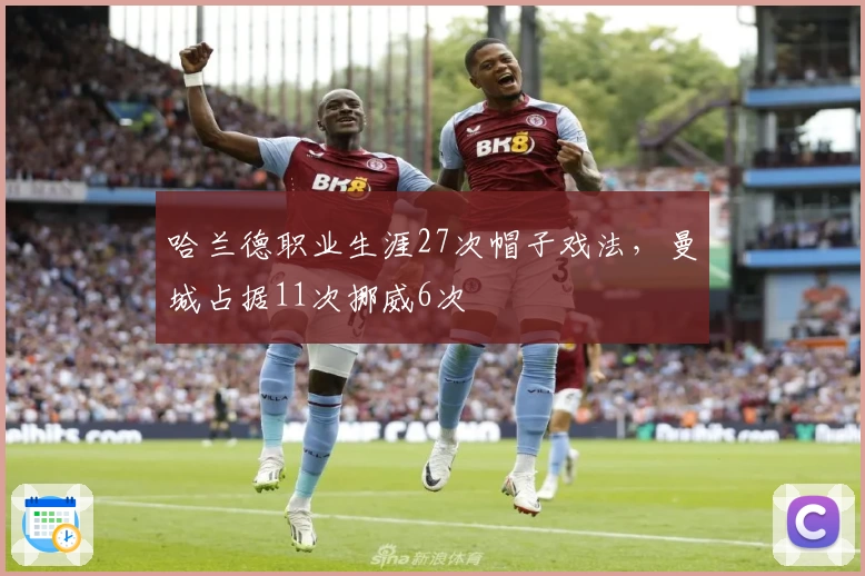 哈兰德职业生涯27次帽子戏法，曼城占据11次挪威6次